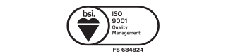 BSI ISO 9001 quality management certification, certificate FS 684824