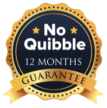 No Quibble 12 month guarantee